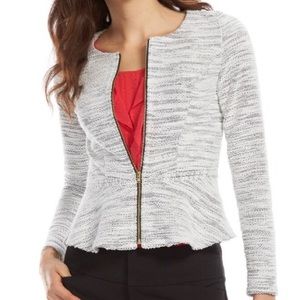 Elle White Peplum Blazer
